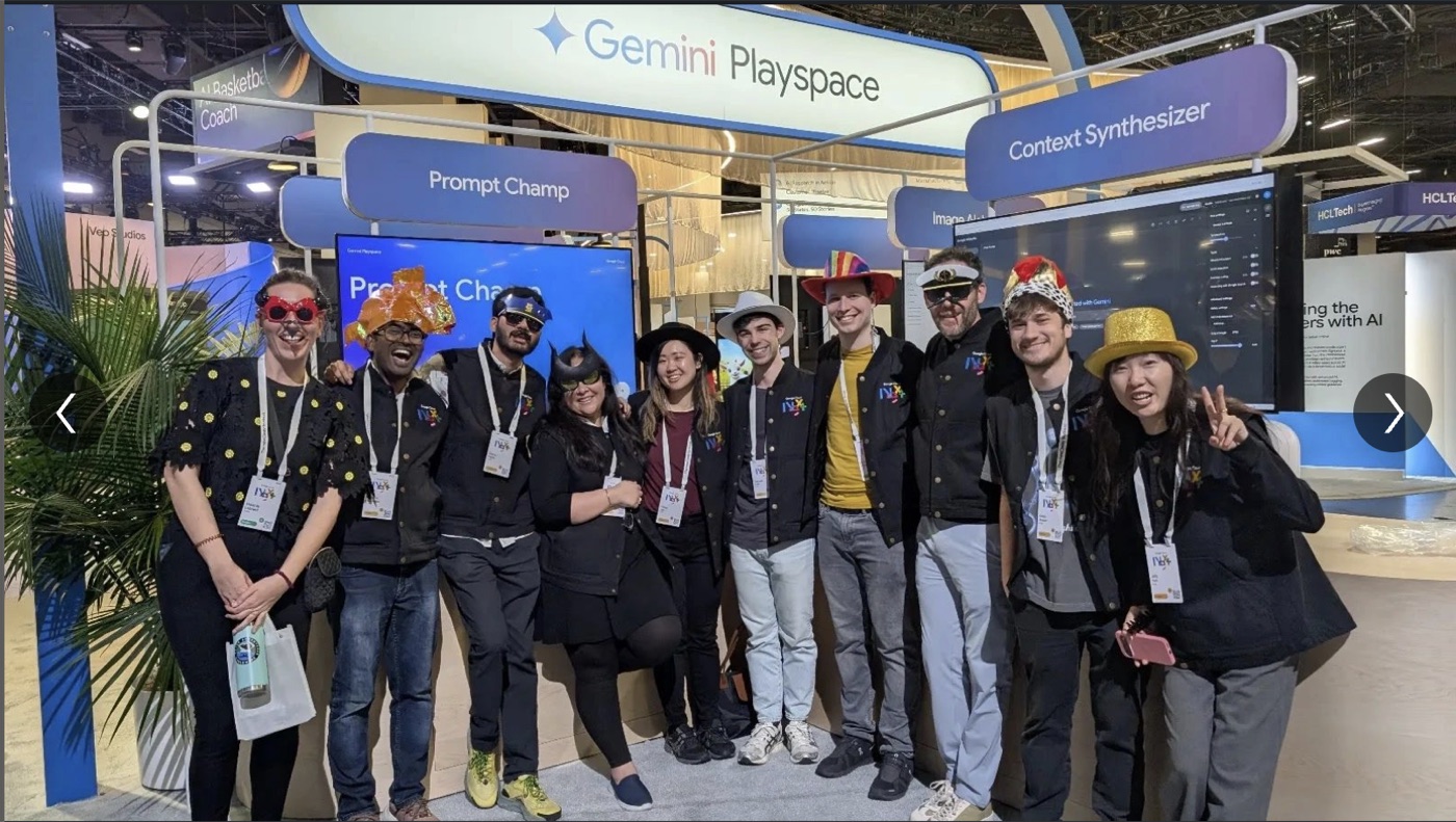 Google AI Studio team together at the Gemini Playspace at Google Cloud Next
